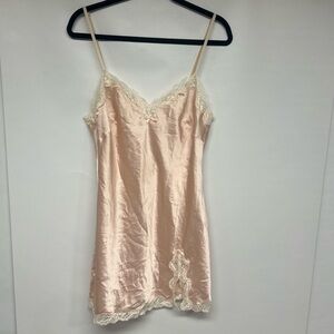 Victoria's Secret Blush Satin Chemise with Lace